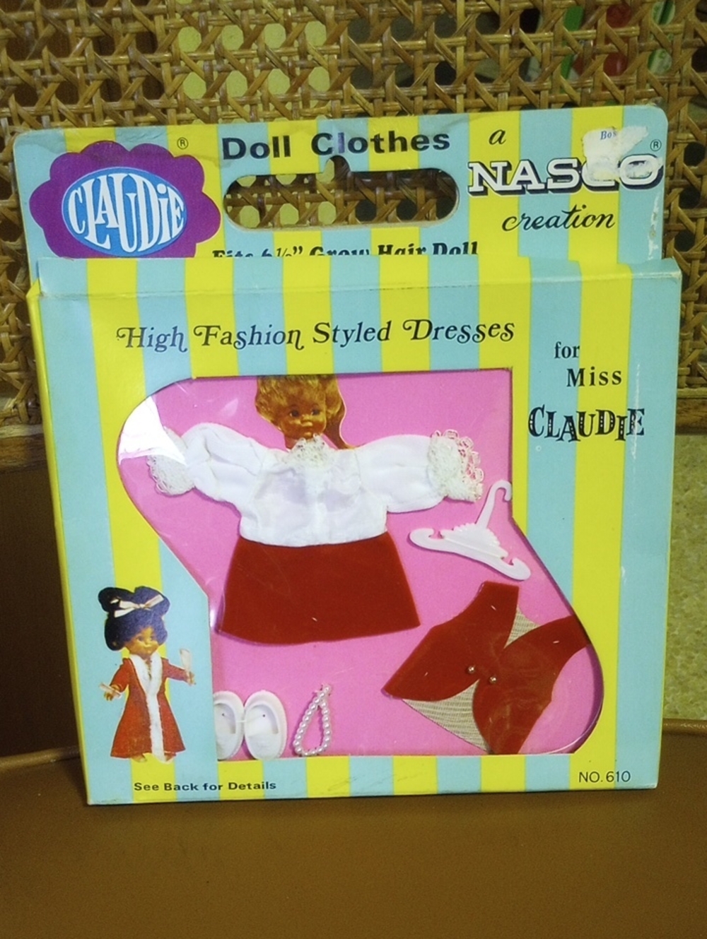 NIB Nasco Miss Claudie Vintage Retro Doll Outfit #610